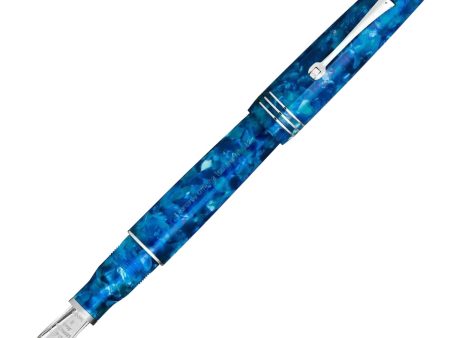 Leonardo Momento Zero Grande Fountain Pen, Marina Capri - #8 14K Gold Nib Discount