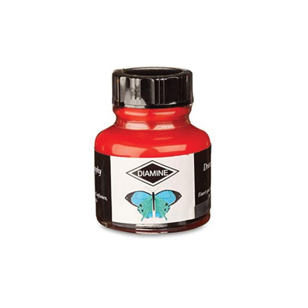 Diamine Calligraphy & Drawing Acrylic Ink Bottle, Orange - 30ml Discount