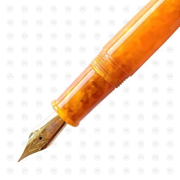 Lotus Shikhar Fountain Pen, Orange Crush - Jowo Steel Nib For Sale