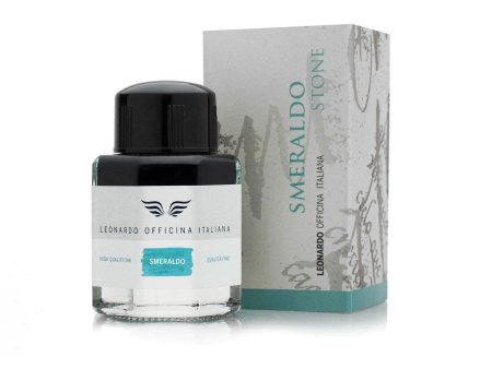 Leonardo Smeraldo Stone Ink Bottle, Emerald - 40ml For Discount