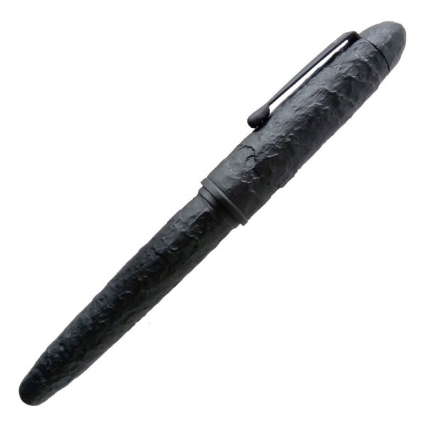 Lotus Shikhar Fountain Pen, Hammered Matte Black - Jowo Steel Nib For Sale