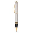 Cross Peerless 125 Roller Ball Pen, Textured Platinum   Gold Trim on Sale