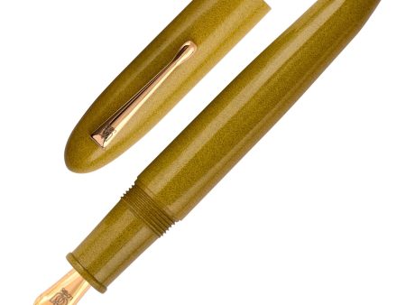 Lotus Shikhar Ebonite Fountain Pen - Yellow GT Cheap