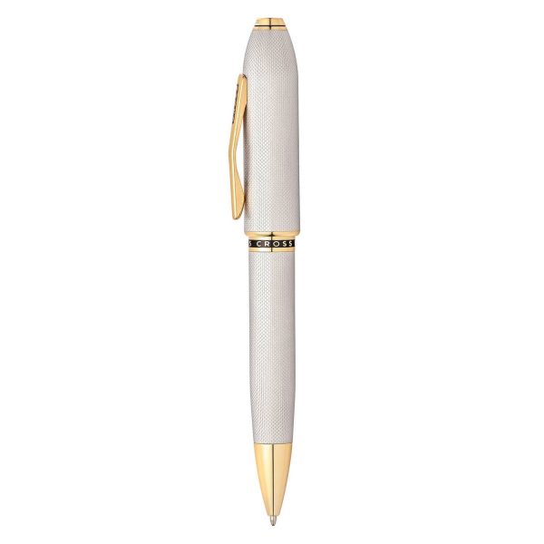 Cross Peerless 125 Ball Pen, Textured Platinum   Gold Trim Sale