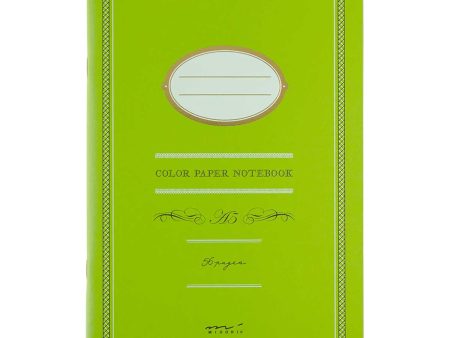 Midori Colour Paper Green Notebook - A5, Ruled Online