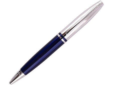 Cross Calais Ball Pen - Chrome & Blue Lacquer For Sale