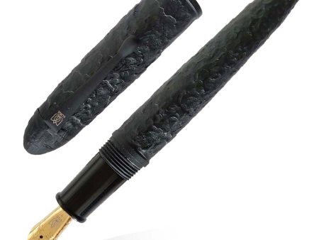 Lotus Shikhar Fountain Pen, Hammered Matte Black - Jowo Steel Nib For Sale