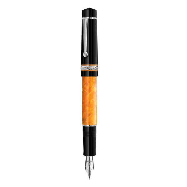 Delta Dolce Vita DV 2.0 Premiere Fountain Pen - Black Orange CT Online now