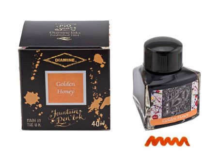 Diamine 150th Anniversary Ink Bottle, Golden Honey - 40ml Online now