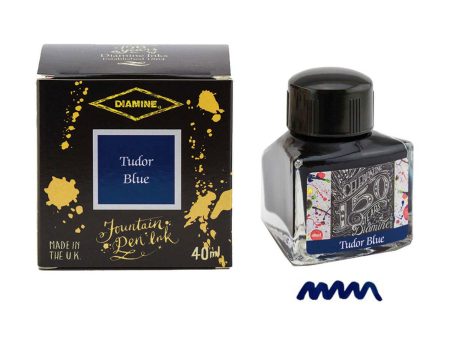 Diamine 150th Anniversary Ink Bottle, Tudor Blue - 40ml Fashion