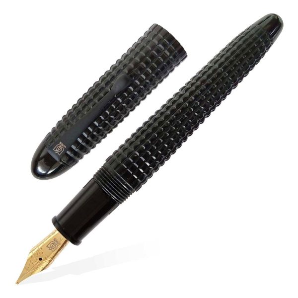 Lotus Shikhar Fountain Pen, Black Chequered - Jowo Steel Nib on Sale