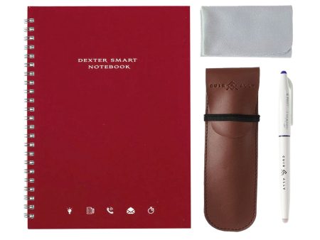 Dexter Spiral Erasable & Reusable Eco-Friendly Red Notebook - A5, Ruled on Sale